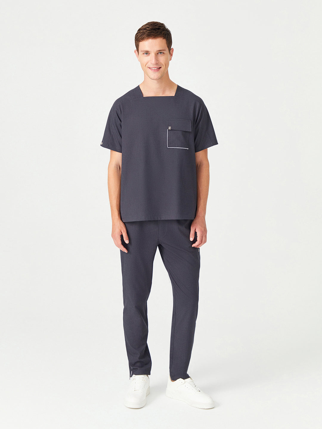 02 Erkek Fermuarlı Paça Scrub Alt -Antrasit