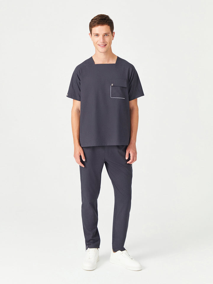 02 Erkek Fermuarlı Paça Scrub Alt -Antrasit