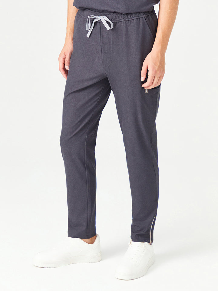 02 Erkek Fermuarlı Paça Scrub Alt -Antrasit