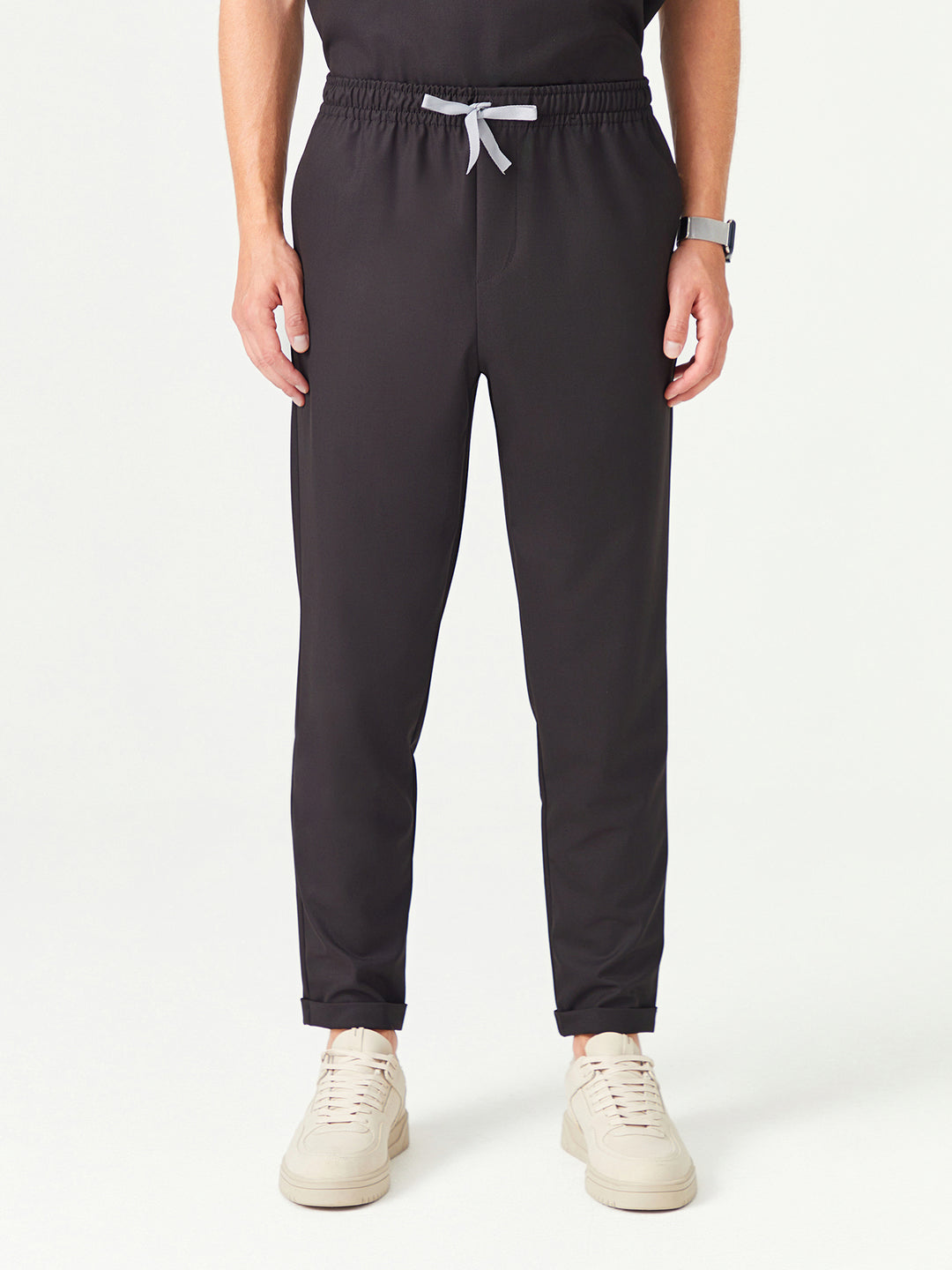 03 Erkek Duble Paça Scrub Alt - Siyah