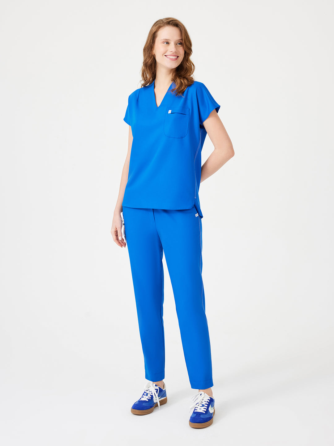 Cosa Fortius® Kadın Kontrast Dikişli Pantolon - Royal Mavi