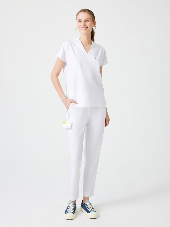 Cosa Fortius® Kadın Kontrast Dikişli Pantolon - Beyaz