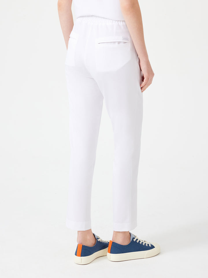 Cosa Fortius® Kadın Kontrast Dikişli Pantolon - Beyaz