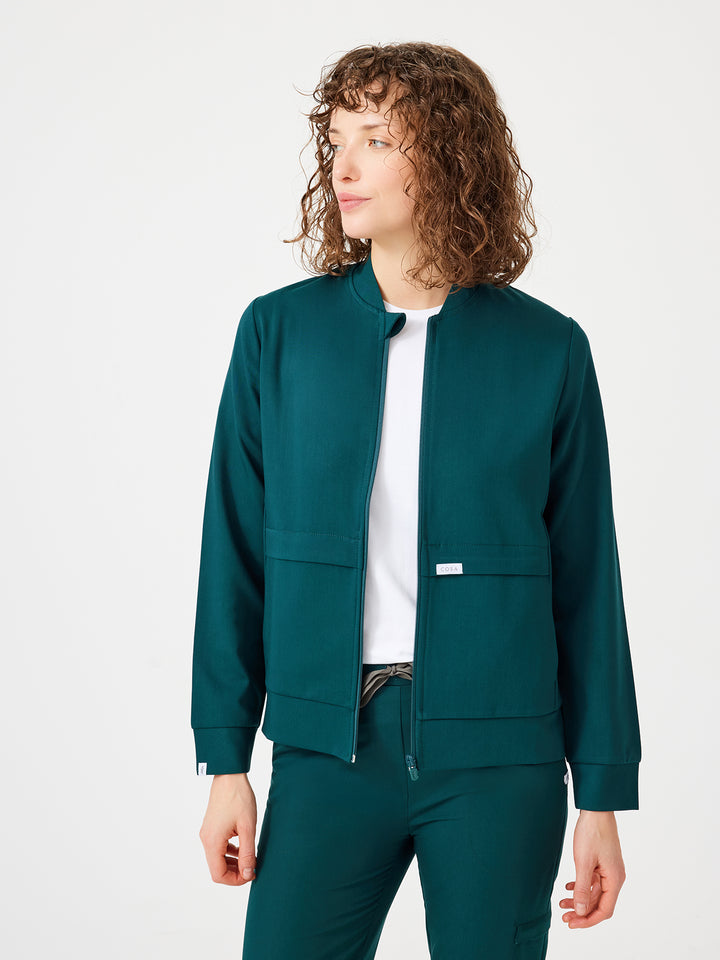 Cosa Bomber Scrub Ceket  ® Kadın - Petrol Yeşili