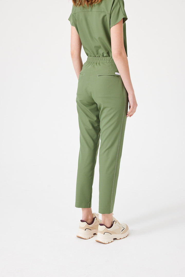Cosa Fortius® Kadın Kontrast Dikişli Pantolon- Çağla Yeşili