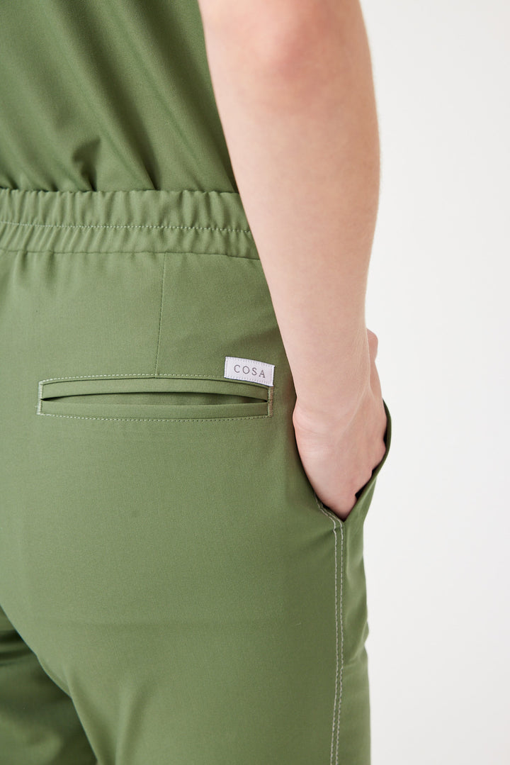 Cosa Fortius® Kadın Kontrast Dikişli Pantolon- Çağla Yeşili