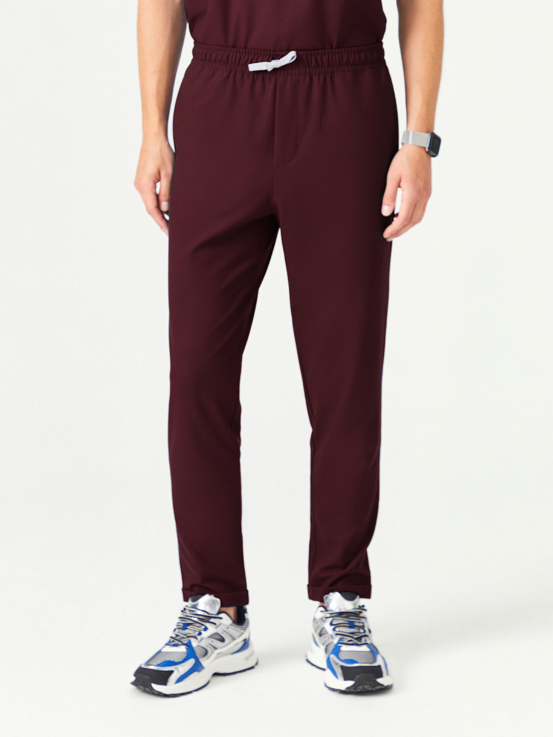 03 Erkek Duble Paça Scrub Alt - Bordo