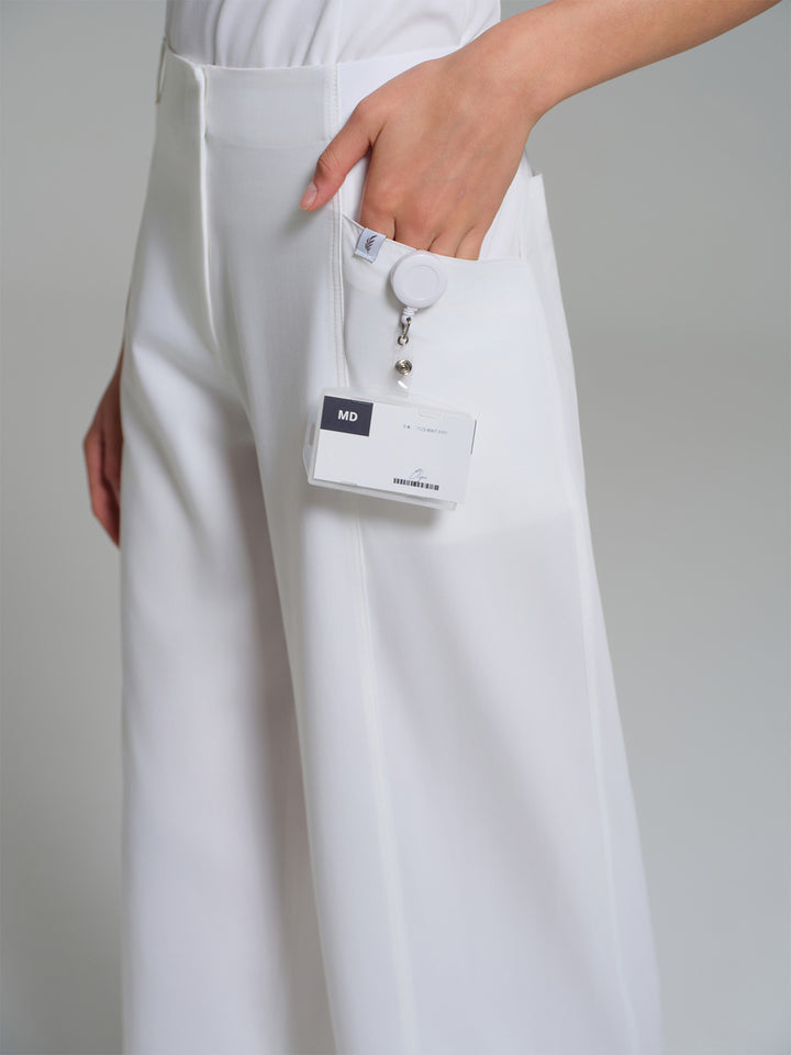 Cosa Atria® Kadın Geniş Paça Pantolon - Beyaz