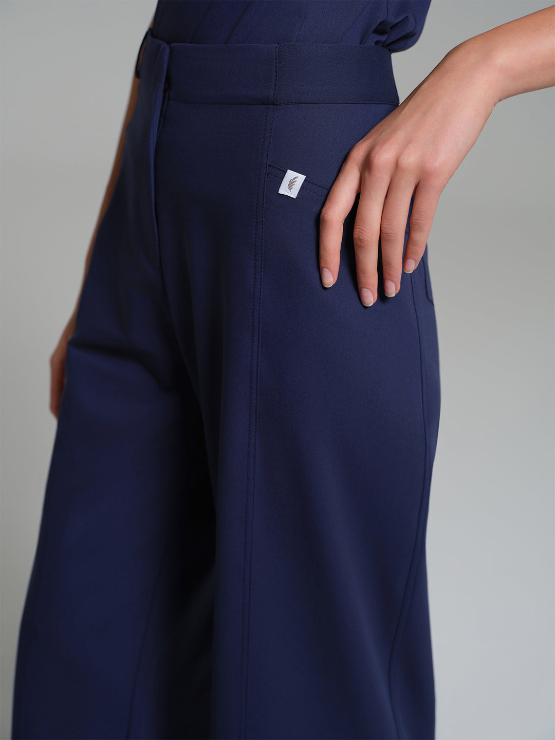 Cosa Atria® Kadın Geniş Paça Pantolon - Açık Lacivert