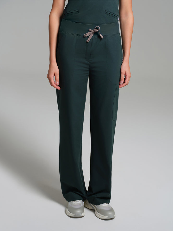 Cosa Lena® Kadın Wide Leg Pantolon - Petrol Yeşili