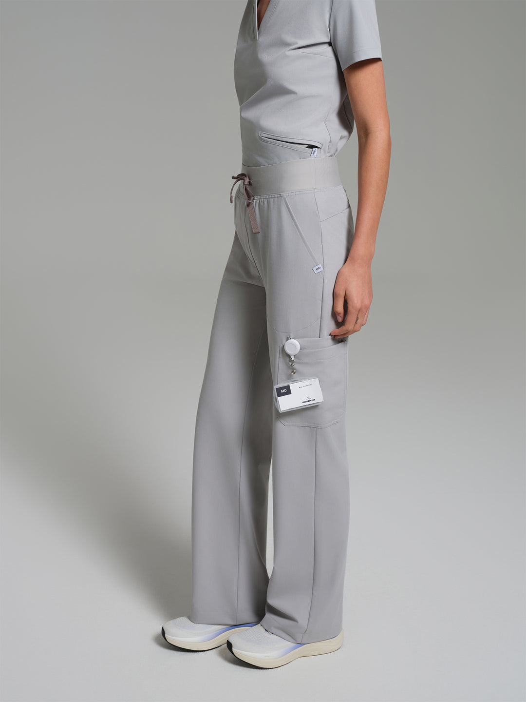Cosa Lena® Kadın Wide Leg Pantolon - Açık Gri