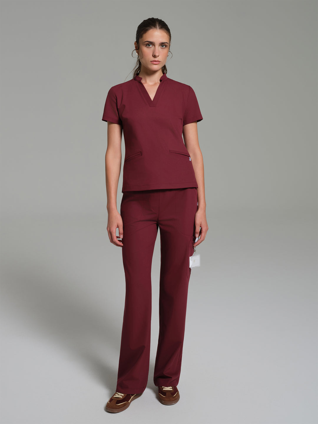 Cosa Lena® Kadın Wide Leg Pantolon - Bordo