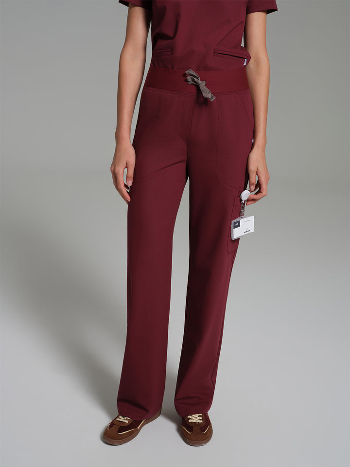 Cosa Lena® Kadın Wide Leg Pantolon - Bordo