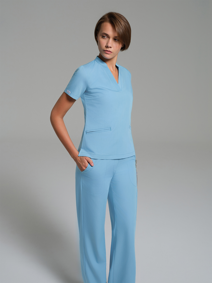 Cosa Lena® Kadın Wide Leg Pantolon - Alaskan Blue