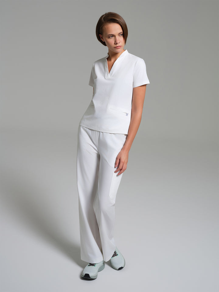 Cosa Lena® Kadın Wide Leg Pantolon - Beyaz