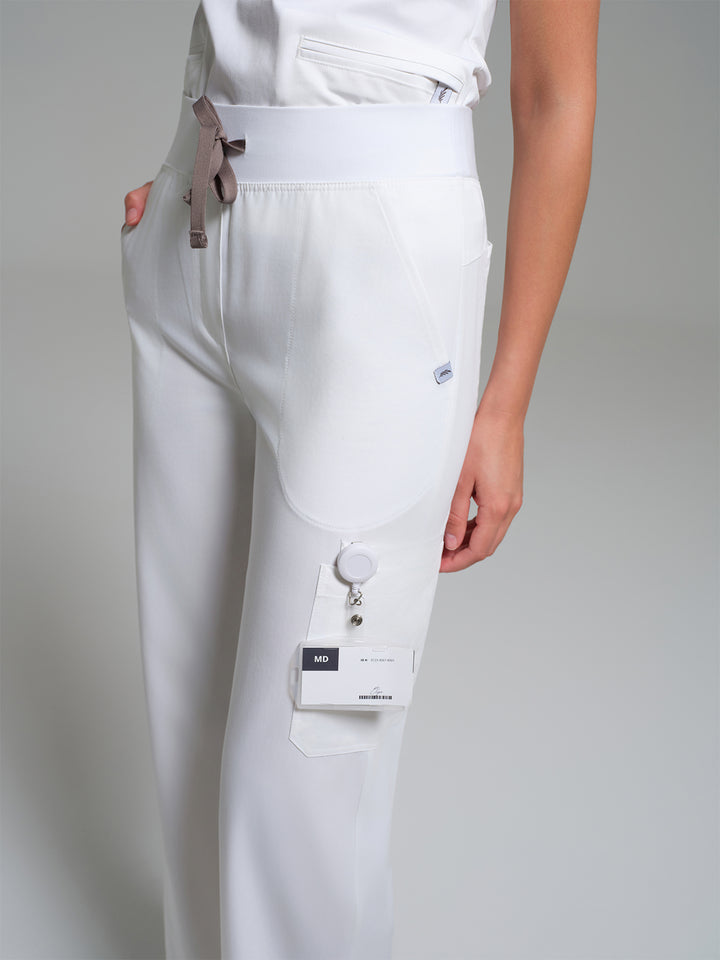 Cosa Lena® Kadın Wide Leg Pantolon - Beyaz