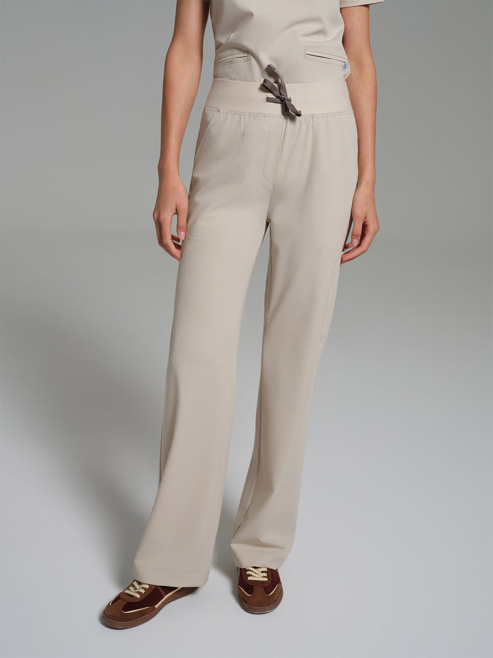 Cosa Lena® Kadın Wide Leg Pantolon - Açık Bej
