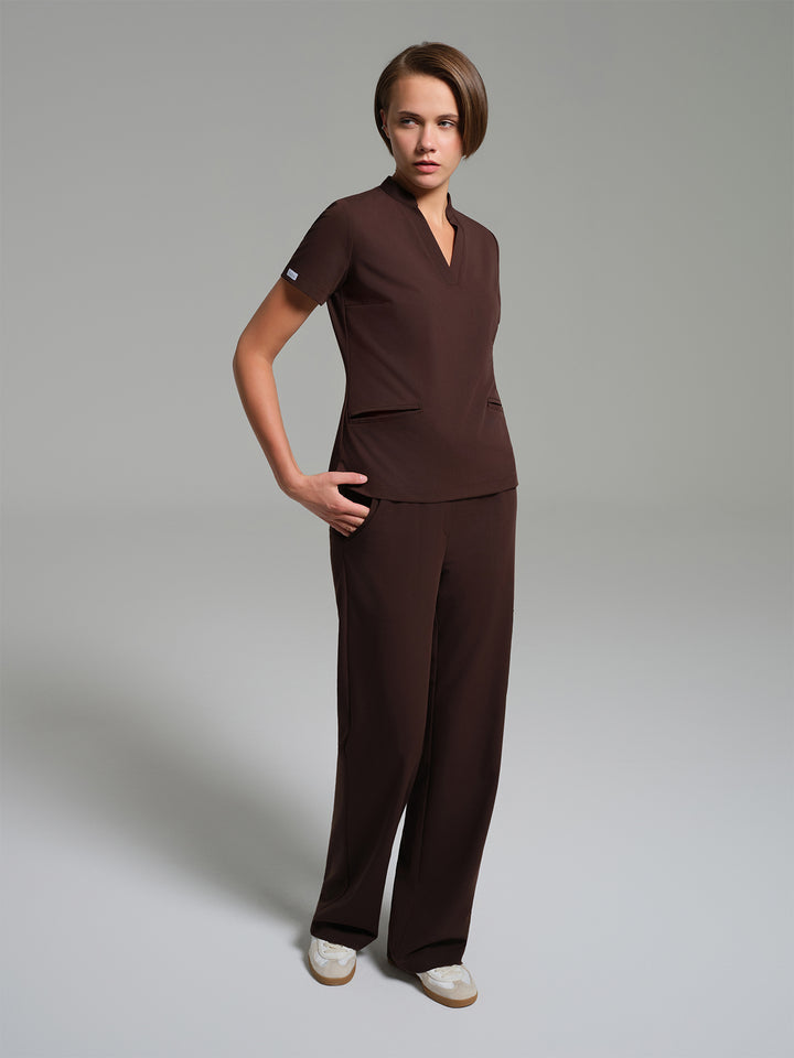 Cosa Lena® Kadın Wide Leg Pantolon - Kahverengi
