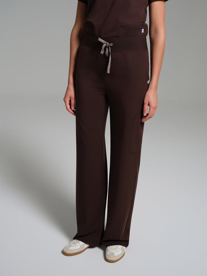 Cosa Lena® Kadın Wide Leg Pantolon - Kahverengi