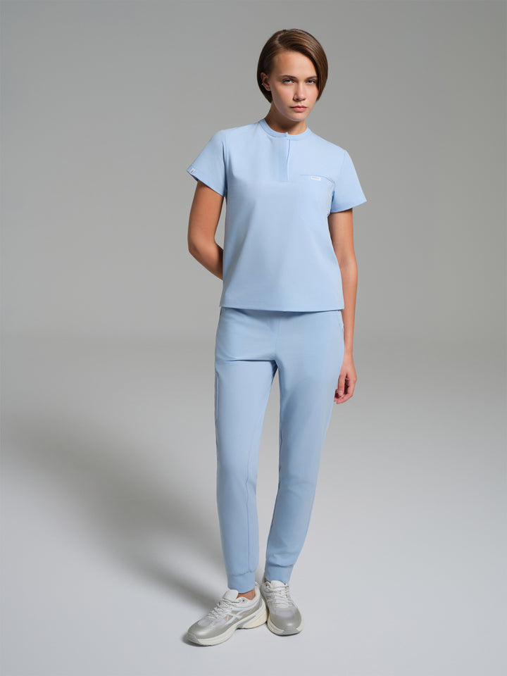 Cosa Etna® Kadın Sıfır Yaka Üst - Buz Mavi