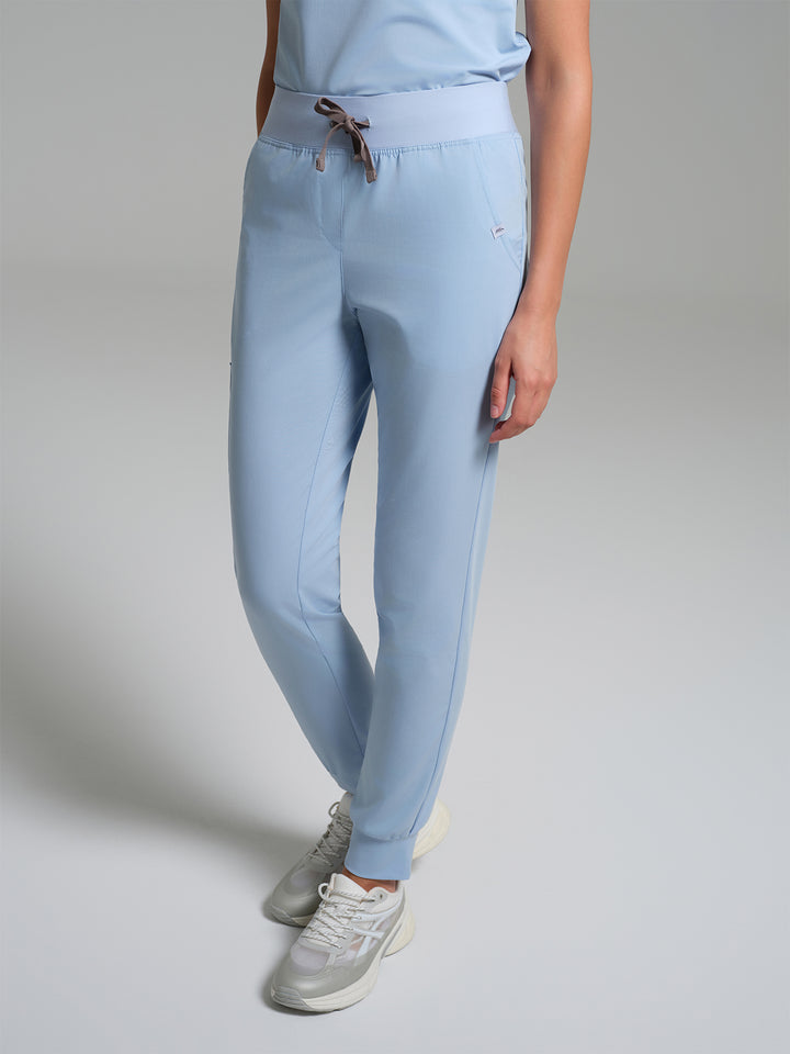 Cosa Etna®  Kadın Ribana Paça Pantolon - Buz Mavi