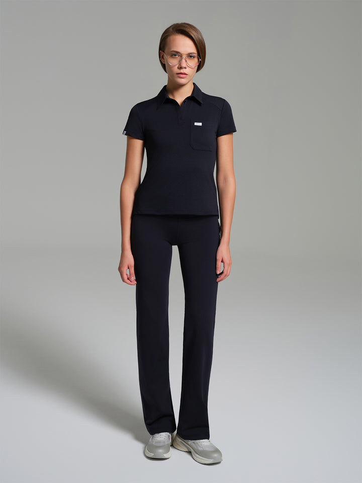 Cosa Move® Kadın Lycra Piqué Polo Yaka Üst - Lacivert