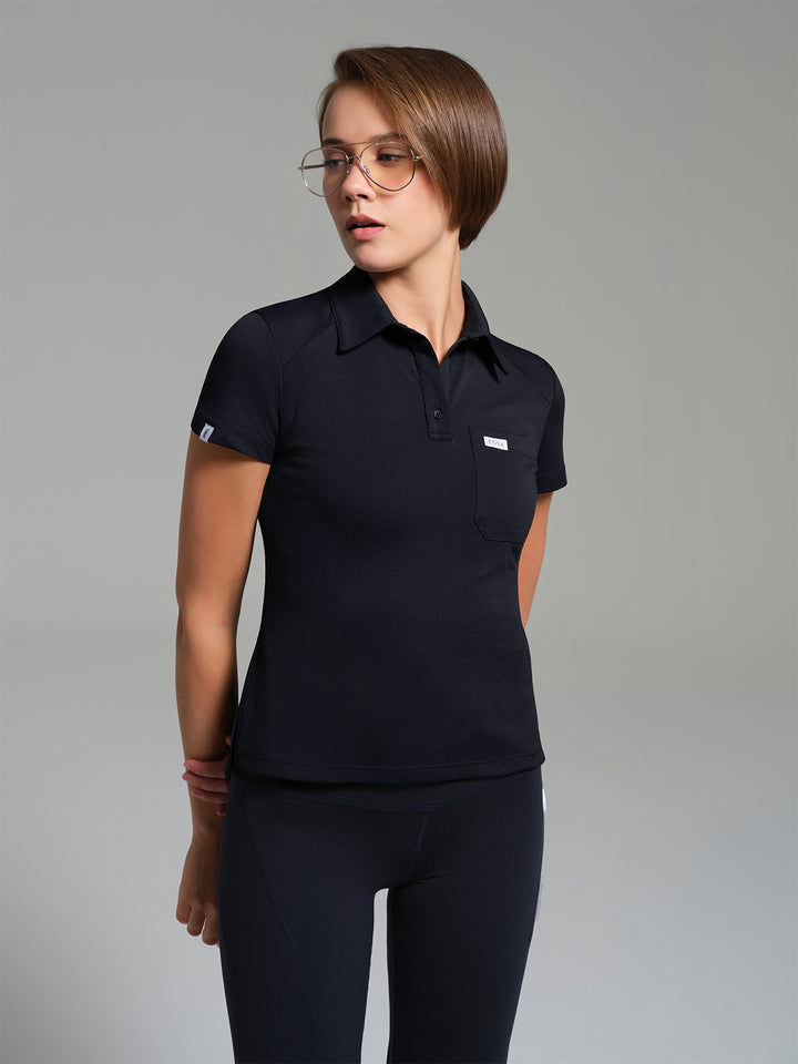 Cosa Move® Kadın Lycra Piqué Polo Yaka Üst - Lacivert