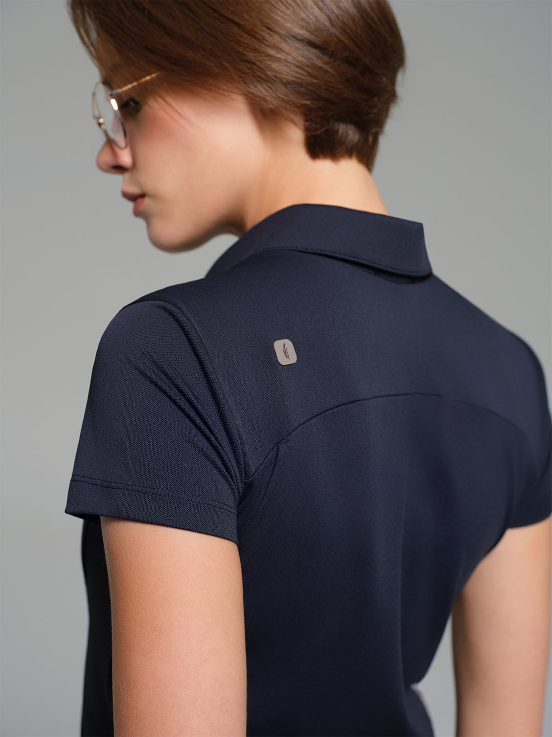 Cosa Move® Kadın Lycra Piqué Polo Yaka Üst - Lacivert