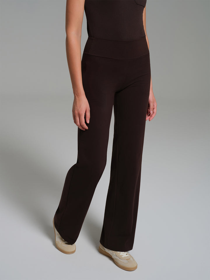 Cosa Move® Kadın Wide Leg Tayt Pantolon - Kahverengi