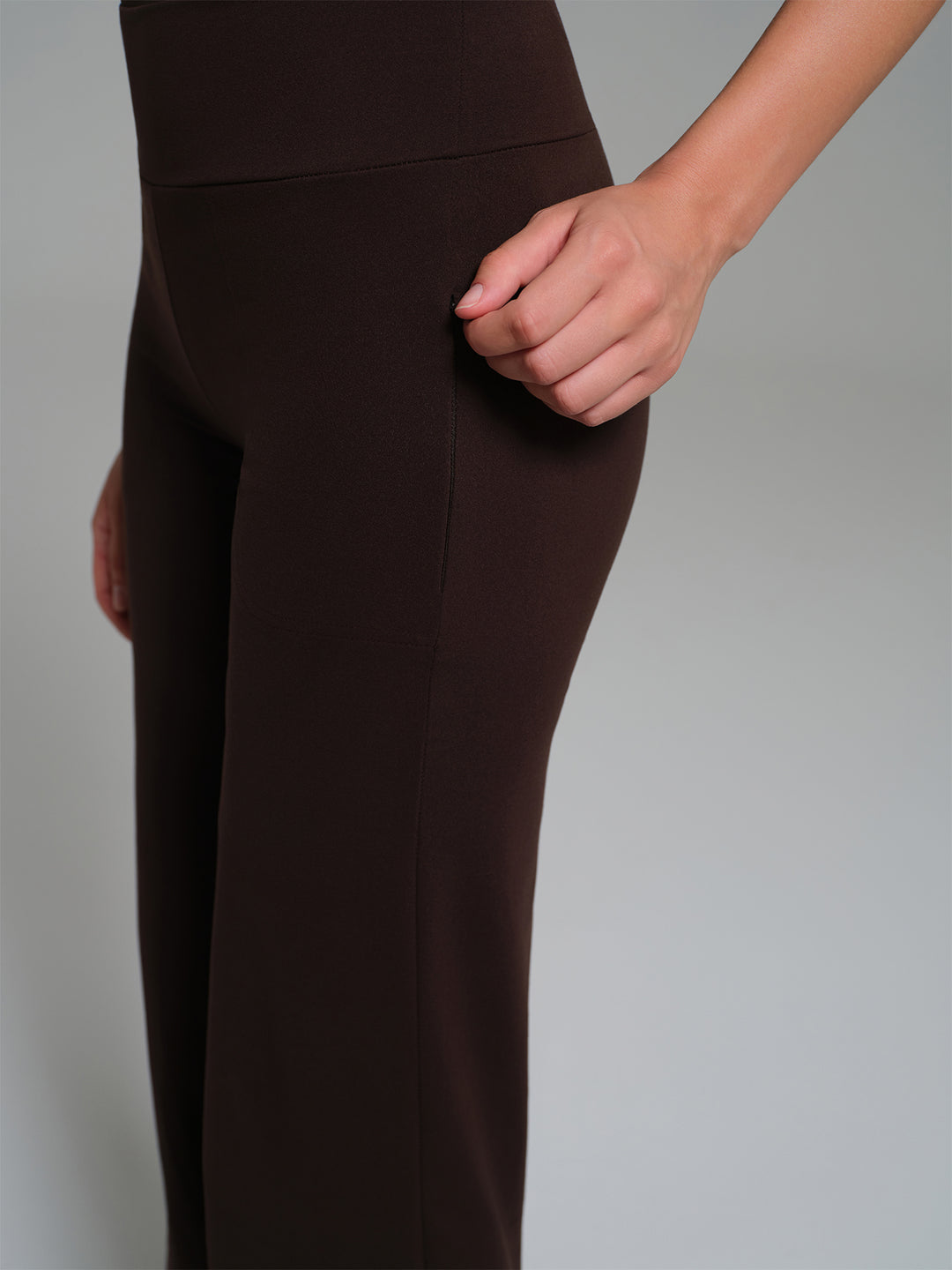 Cosa Move® Kadın Wide Leg Tayt Pantolon - Kahverengi