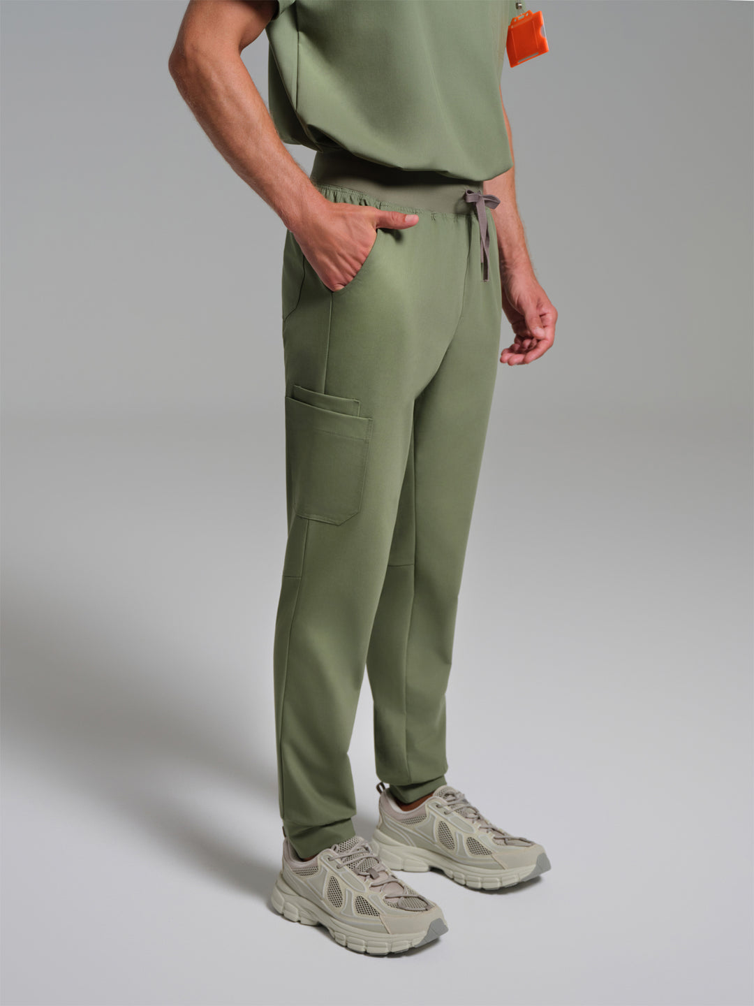 Cosa Etna®  Erkek Ribana Paça Pantolon - Çağla Yeşili