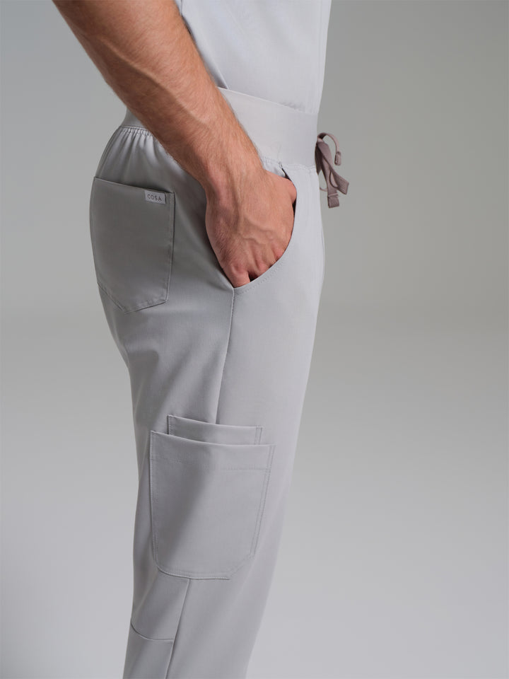 Cosa Etna®  Erkek Ribana Paça Pantolon - Açık Gri