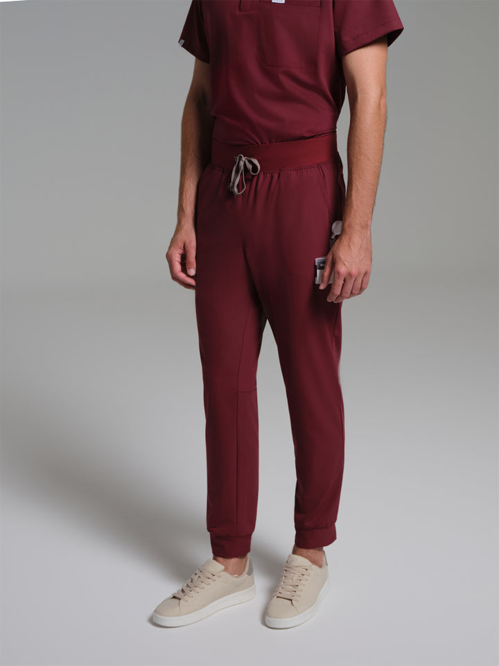 Cosa Etna®  Erkek Ribana Paça Pantolon - Bordo