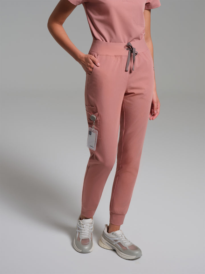 Cosa Etna®  Kadın Ribana Paça Pantolon - Pudra