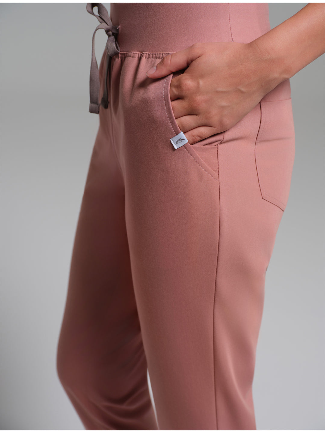 Cosa Etna®  Kadın Ribana Paça Pantolon - Pudra