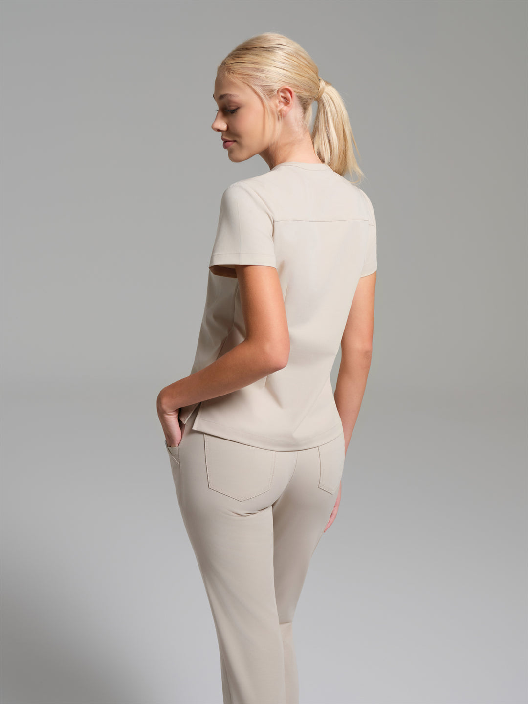 Cosa Etna®  Kadın Ribana Paça Pantolon - Açık Bej
