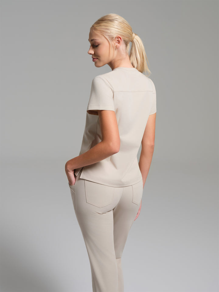 Cosa Etna®  Kadın Ribana Paça Pantolon - Açık Bej