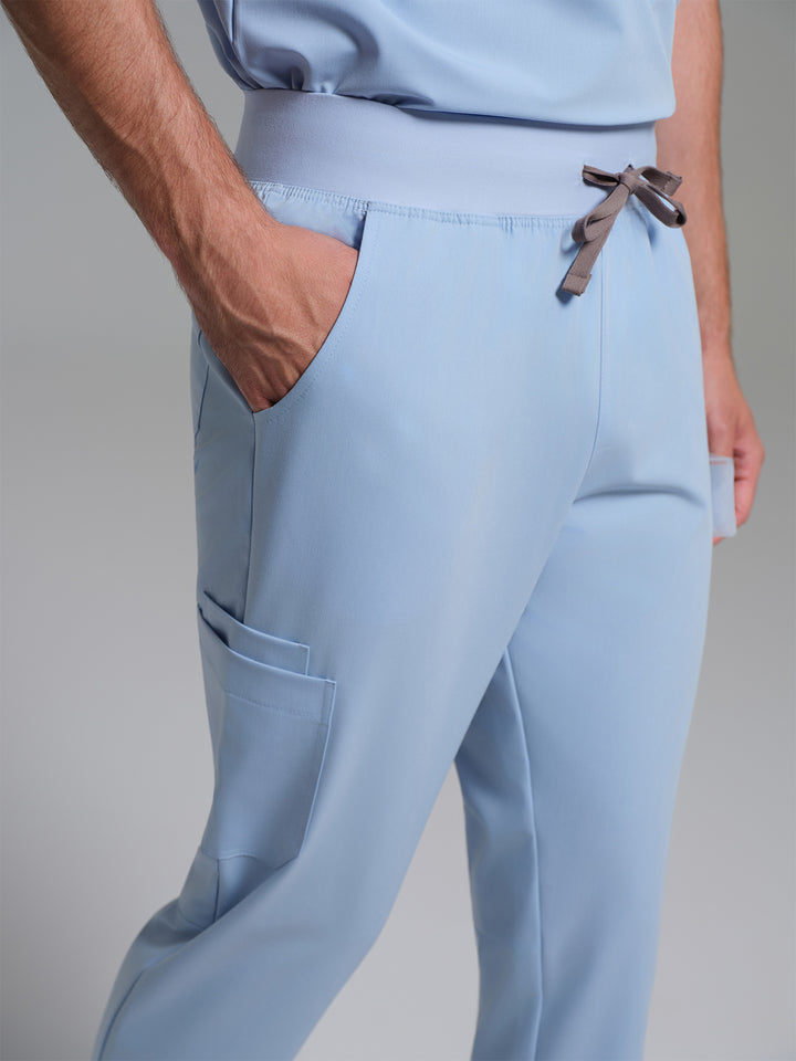 Cosa Etna®  Erkek Ribana Paça Pantolon - Buz Mavi