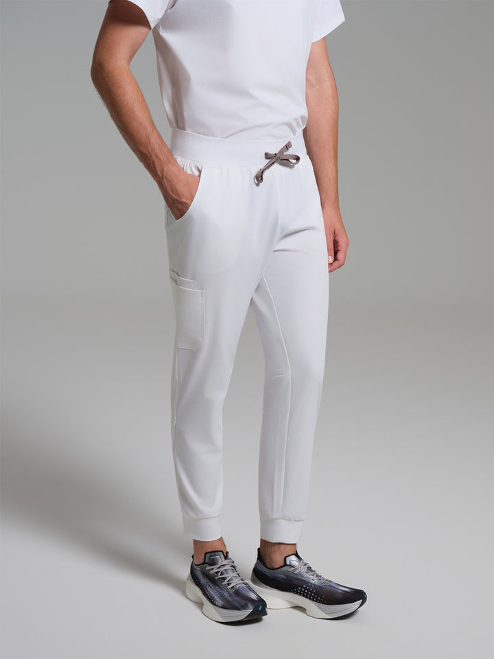 Cosa Etna®  Erkek Ribana Paça Pantolon - Beyaz