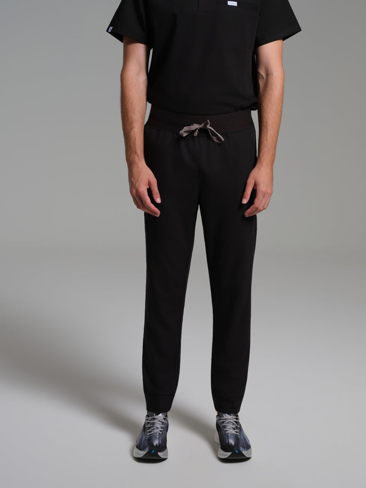 Cosa Etna®  Erkek Ribana Paça Pantolon- Siyah