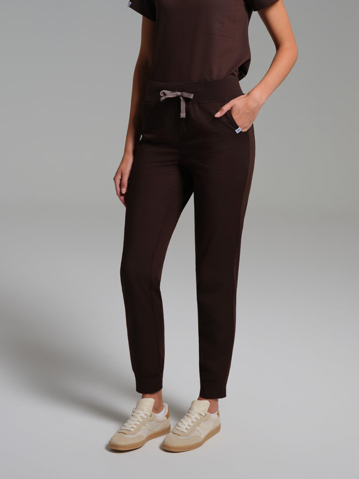 Cosa Etna®  Kadın Ribana Paça Pantolon - Kahverengi