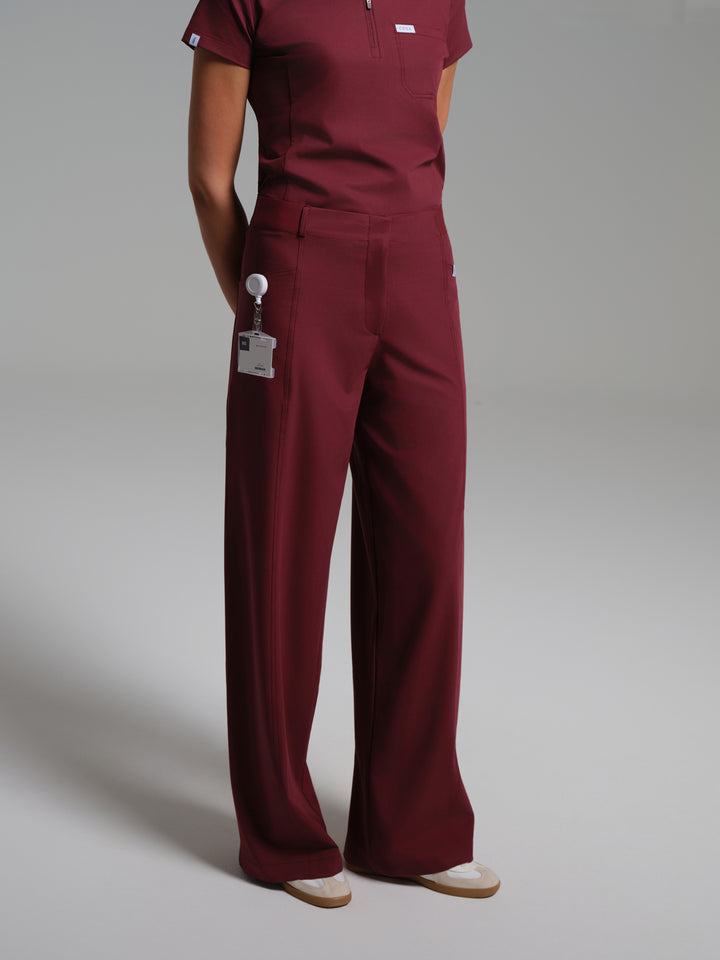 Cosa Atria® Kadın Geniş Paça Pantolon - Bordo