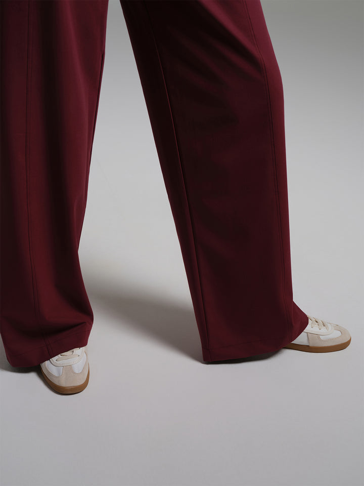 Cosa Atria® Kadın Geniş Paça Pantolon - Bordo
